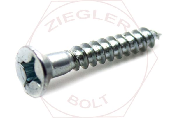 #12 PHIL FLAT ZINC WOOD SCREW (100 BOX)