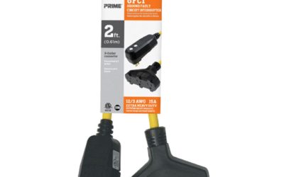 2ft 12/3 SJTW Triple-Tap Adapter w/GFCI Plug
