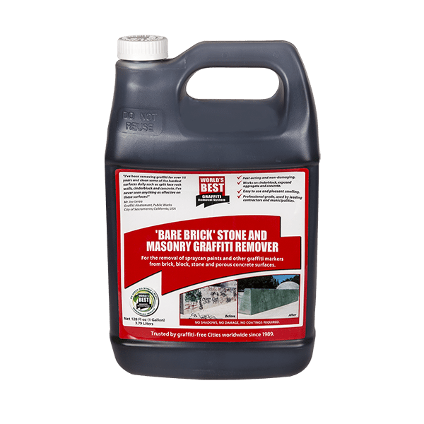 BARE BRICK' STONE AND MASONRY GRAFFITI REMOVER